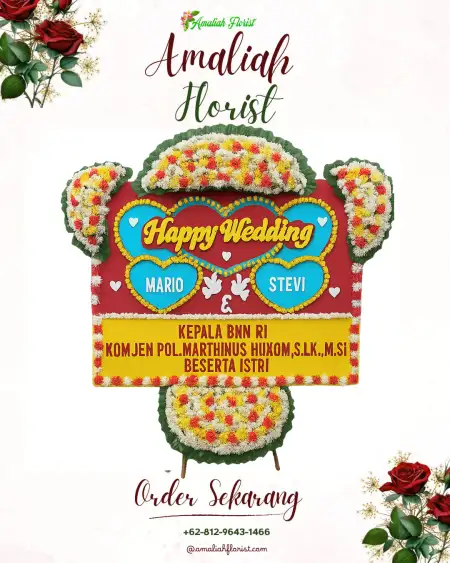 Papan Bunga Pernikahan Klodan